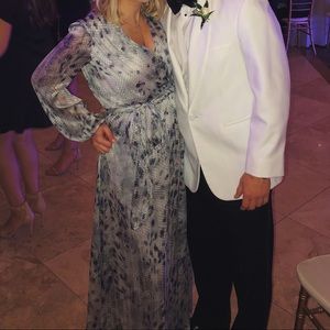 Adrienne Shimmer Scale Tie Maxi Dress